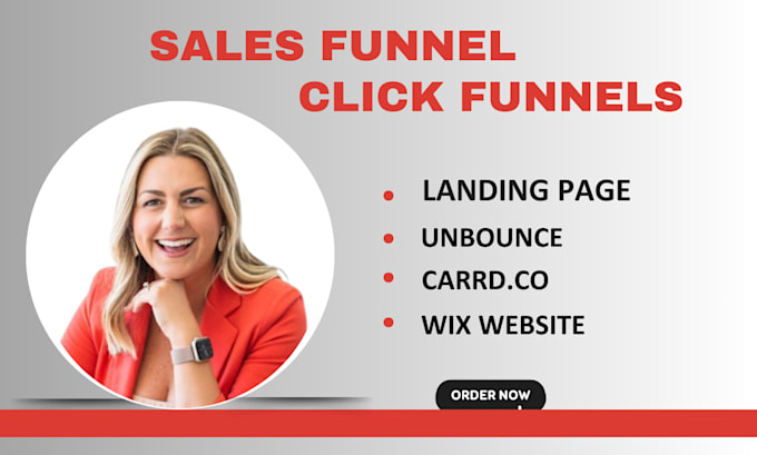 Gig Preview - Do wix website design or redesign clickfunnels, salesfunnel, carrd, landing page