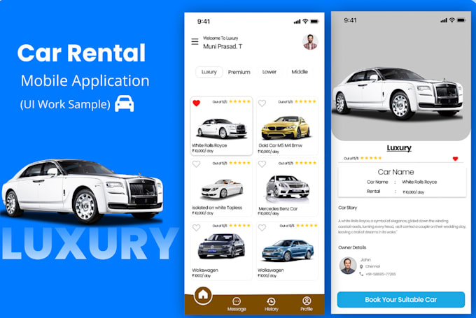 Gig Preview - Build car rental app hire car rental app CRM fleet management app turo truck app