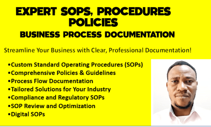 Gig Preview - Create professional business sops policies and  procedures