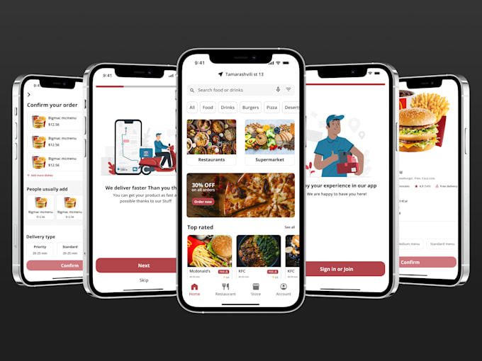 Gig Preview - Design food delivery app, restaurant app, grocery app