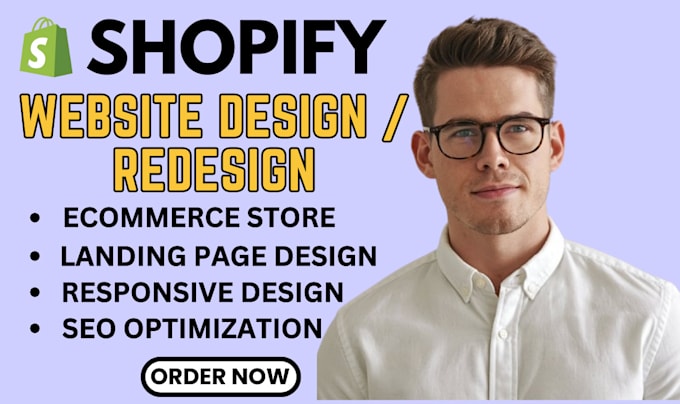 Gig Preview - Redesign shopify website design shopify website redesign shopify landing page