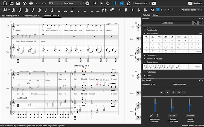 Bestseller - create personalised sheet music, backing tracks, transpositions etc