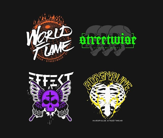 Gig Preview - Design retro streetwear logo apparel for your business