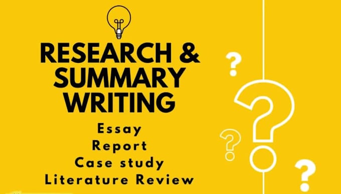 Gig Preview - Do research, write essays, reports and summaries