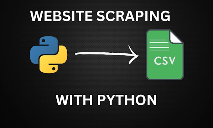 Gig Preview - Do python web scraping, web scraper,data extraction