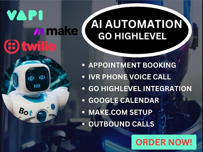 Gig Preview - Do advanced twilio ai voice bots, ghl calling bots, ai voice recognition system