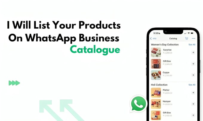 Gig Preview - List your products on whatsapp business catalogue