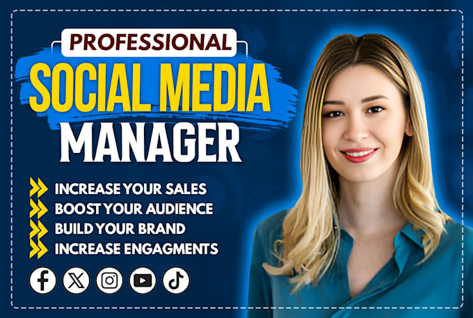 Gig Preview - Be your social media marketing manager and content creator