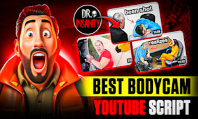 Gig Preview - Provide policie bodycam videos and edit edit dr insanity style documentary