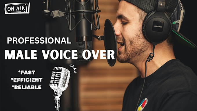 Bestseller - record a professional male american voiceover for your video