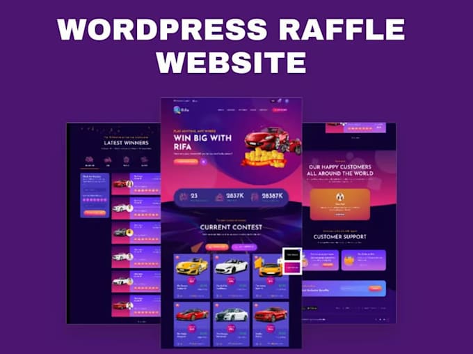 Gig Preview - Build a legal raffle website and competition website