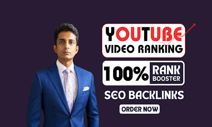 Gig Preview - Improve youtube video SEO ranking with authority backlinks