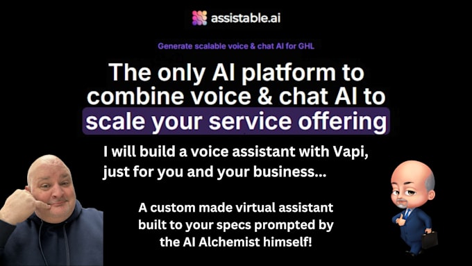 Gig Preview - Build a voice assistant with assistable just for you and your business