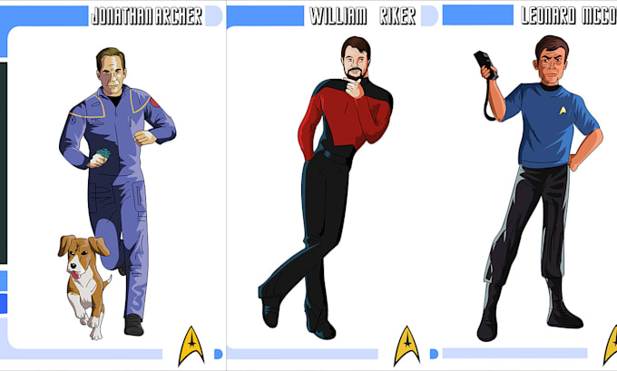 Gig Preview - Draw you as a star trek or star wars character