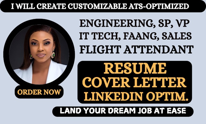 Gig Preview - Build professional ats resume writing and linkedin, IT, sales, tech, engineering