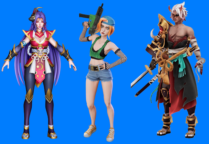 Gig Preview - Do stylized 3d game character 3d model fortnite character for unreal engine game