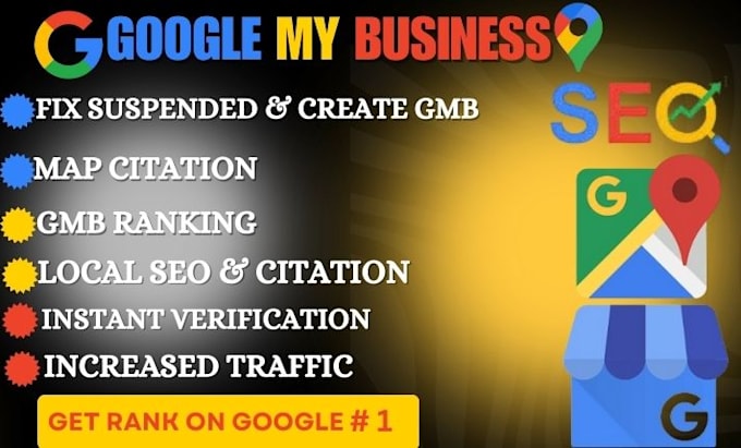 Gig Preview - Create gmb listing for businesses create gmb profile ranking and local SEO