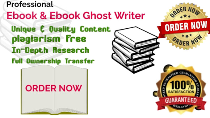 Gig Preview - Do ebook ghost writing amazon kdp book publishing non fiction book ghost writer