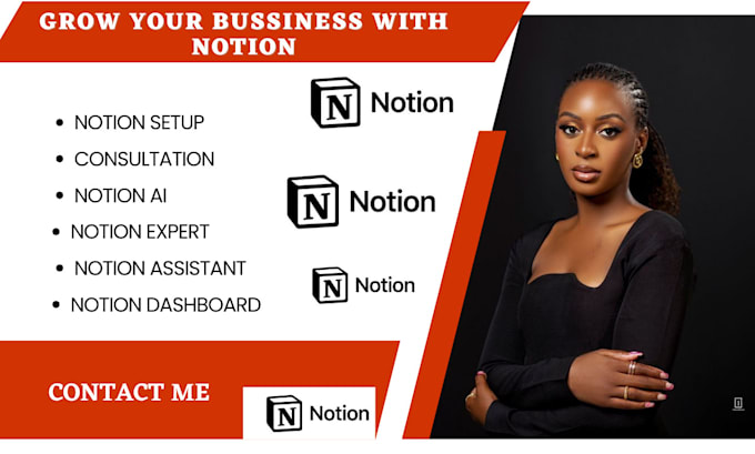 Gig Preview - Be your notion expert notion virtual assistant  notion template notion workspace