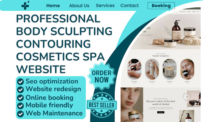 Bestseller - design body sculpting body contouring liposuction cosmetics spa massage website