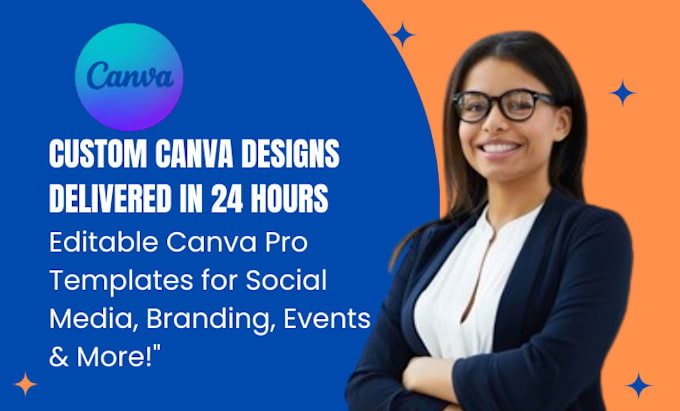 Gig Preview - Design custom canva designs editable canva templates quick canva pro delivery