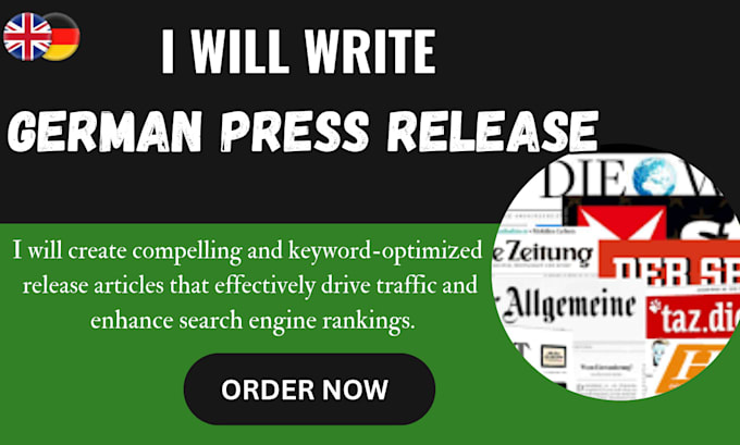 Bestseller - write professional german press release, article submission on top german news