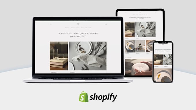 Gig Preview - Create shopify store setup ecommerce website design shopify dropshipping store