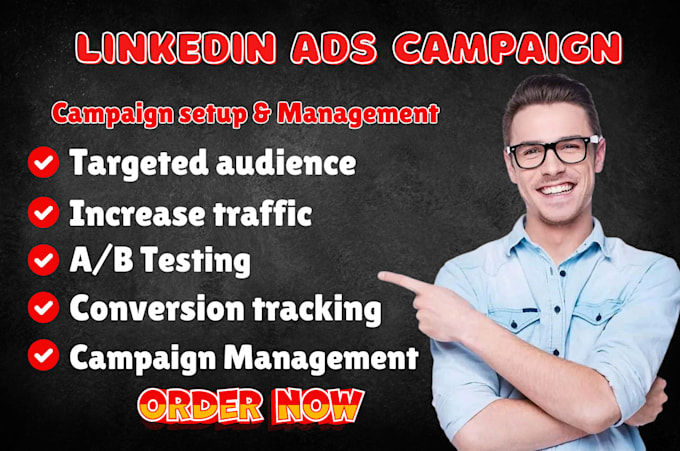 Gig Preview - Create, optimize your linkedin ads campaign for maximum roi