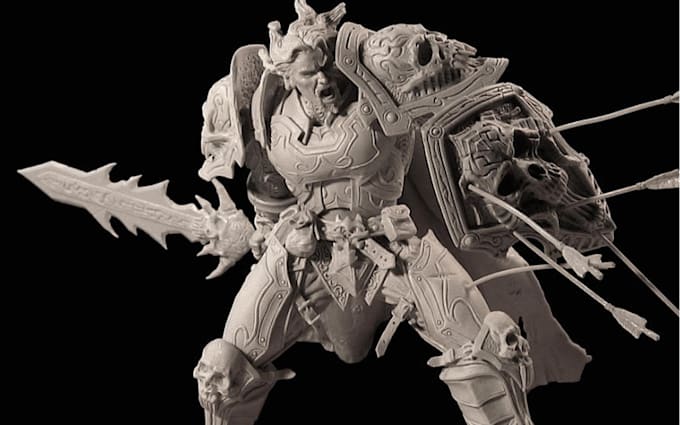 Gig Preview - Sculpt 3d articulated model, 3d action figure, 3d miniature 3d printing stl file