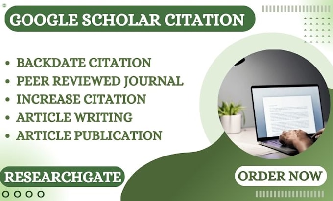 Gig Preview - Backdate citation, increase google scholar citation