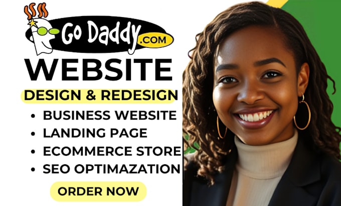 Gig Preview - Do godaddy website design godaddy website redesign develop godaddy