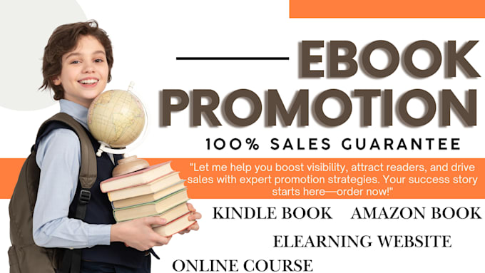 Gig Preview - Market your ebook, kindle book, online course, udemy, amazon book to boost sales