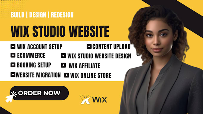 Gig Preview - Build wix studio website wix website redesign wix website design wix studio