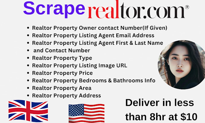 Gig Preview - Extract realtor, do realtor extraction, realtor scraping, scrape any realtor