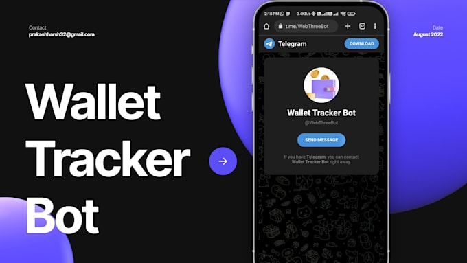 Bestseller - develop crypto tracking app, wallet tracker, coin tracker app, wallet finder bot