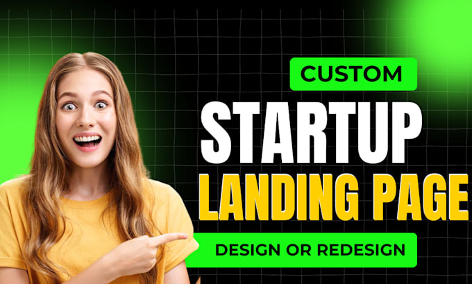 Gig Preview - Landing page for startups saas landing page startup website design web design