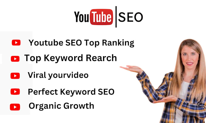 Gig Preview - Optimize youtube video seo expert for top video ranking