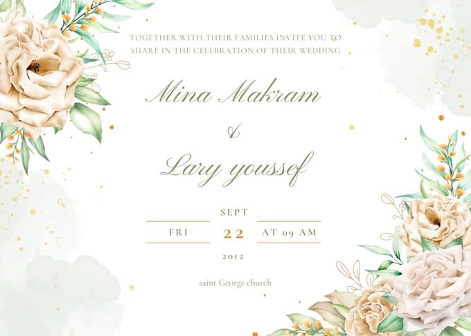 Gig Preview - Design  your wedding invitation