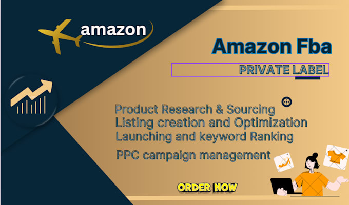 Gig Preview - Be your amazon fba virtual assistant for private label, PPC