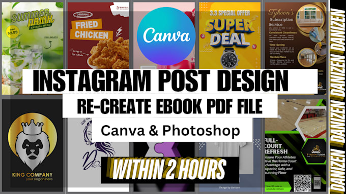 Gig Preview - Editable canva templates, editable canva PDF file,insta post design,canva expert