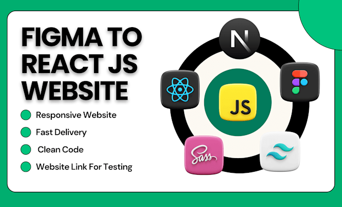 Gig Preview - Convert figma to react js next js website with tailwind CSS