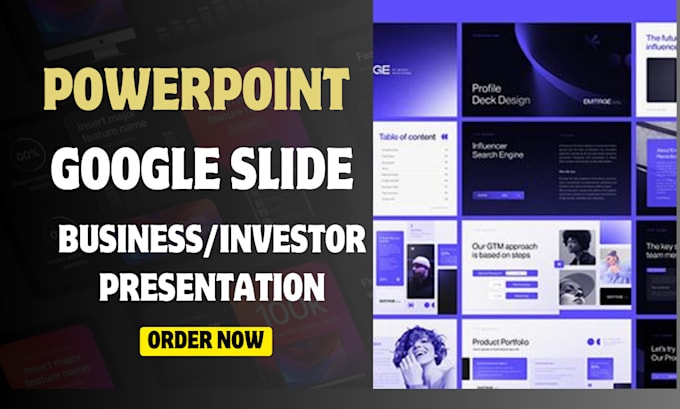 Gig Preview - Create google slide powerpoint presentation for your business pitch deck design