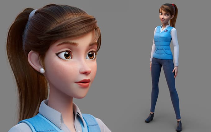 Gig Preview - Do 3d character modeling and rigging for 3d animation 3d cartoon game character