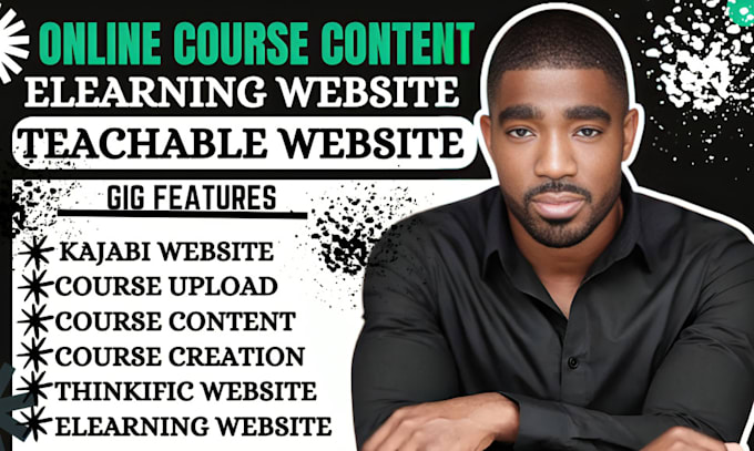 Gig Preview - Create online course content, course creation, course curriculum on thinkific