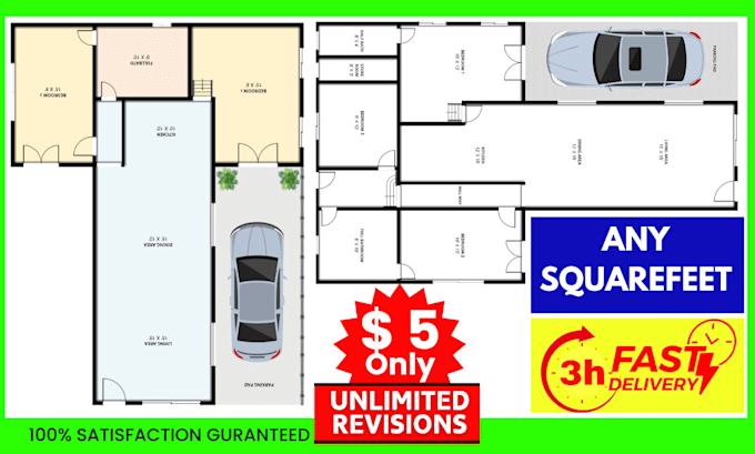 Gig Preview - Draw, redraw 2d floor plan for real estate agents real quick