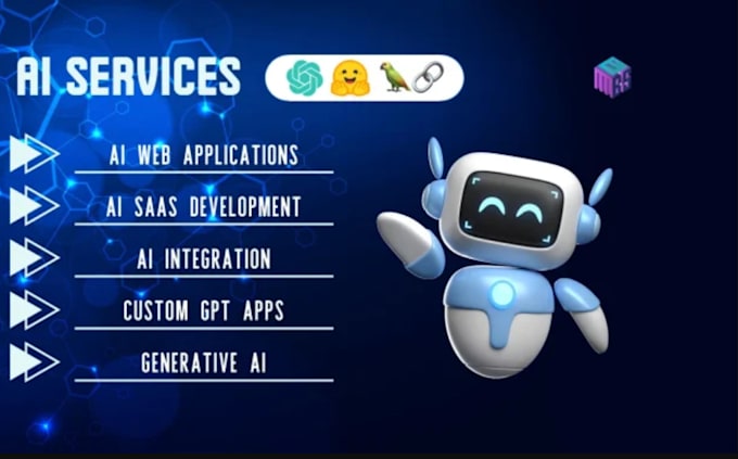 Gig Preview - Develop ai chatgpt web application,ai saas app,ai chatbot,ai software developer