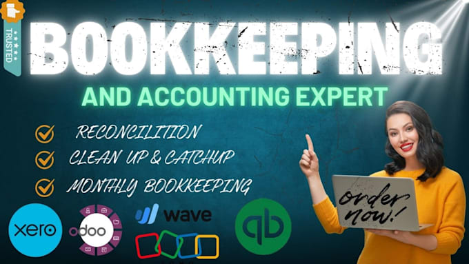 Gig Preview - Provide setup, cleanup, and expert bookkeeping in quickbooks online, xero, odoo