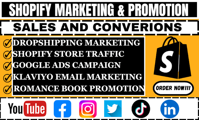 Gig Preview - Complete shopify marketing boost shopify sales  shopify traffic shopify rank SEO