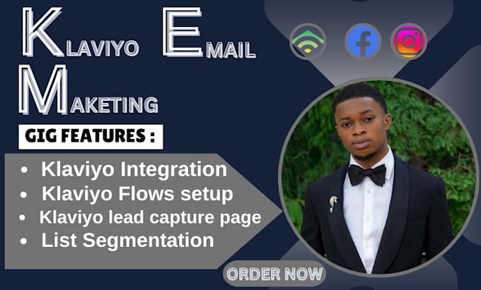 Gig Preview - Setup advanced klaviyo email marketing, klaviyo flows, email campaign in shopify