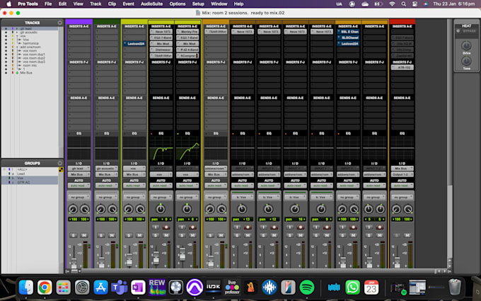 Gig Preview - Mix your song on logic or pro tools using high quality plug ins